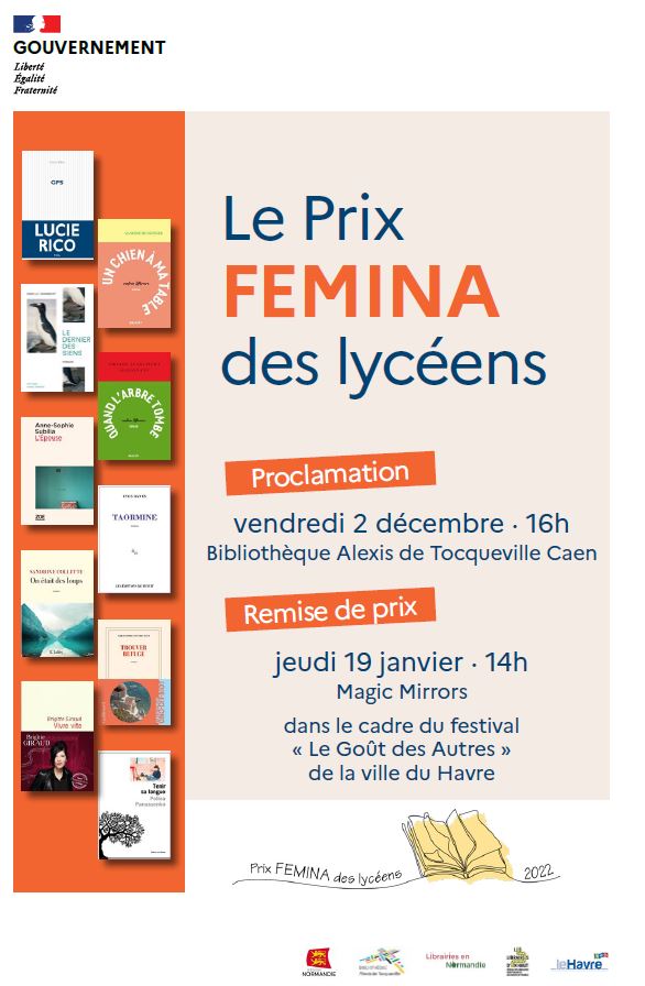 Septiéme prix femina des lycéens Académie de Normandie