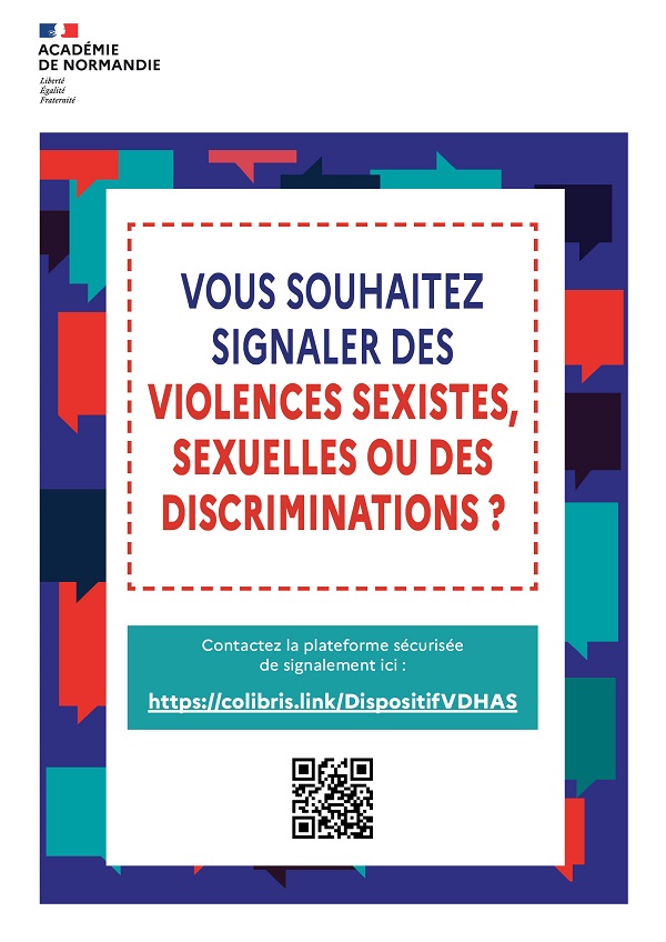 Affiche - signalement violences sexistes, sexuelles ou des discriminations