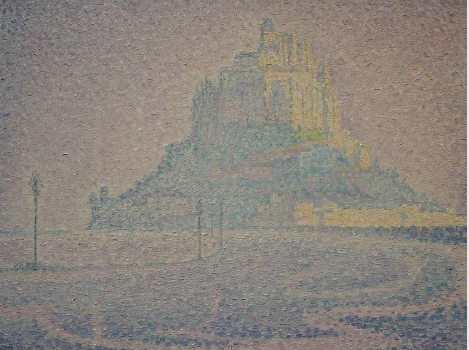 Paul Signac, Mont Saint Michel, brume et soleil, huile sur toile, 1897, 46.7 x 55.5 cm