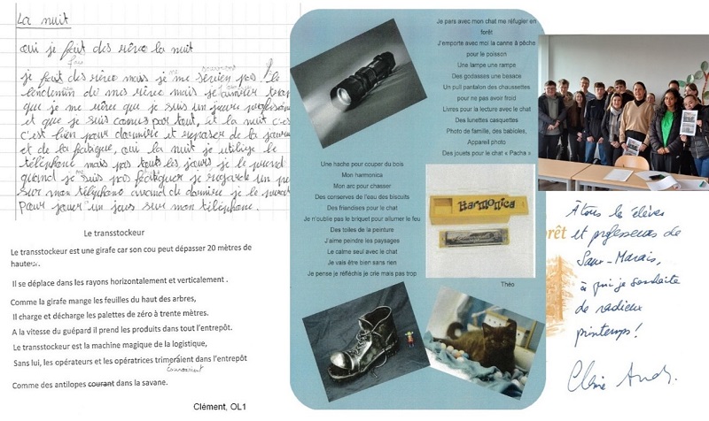Productions écrites poétiques, présentées sous forme de recueils et d’expositions au CDI du lycée