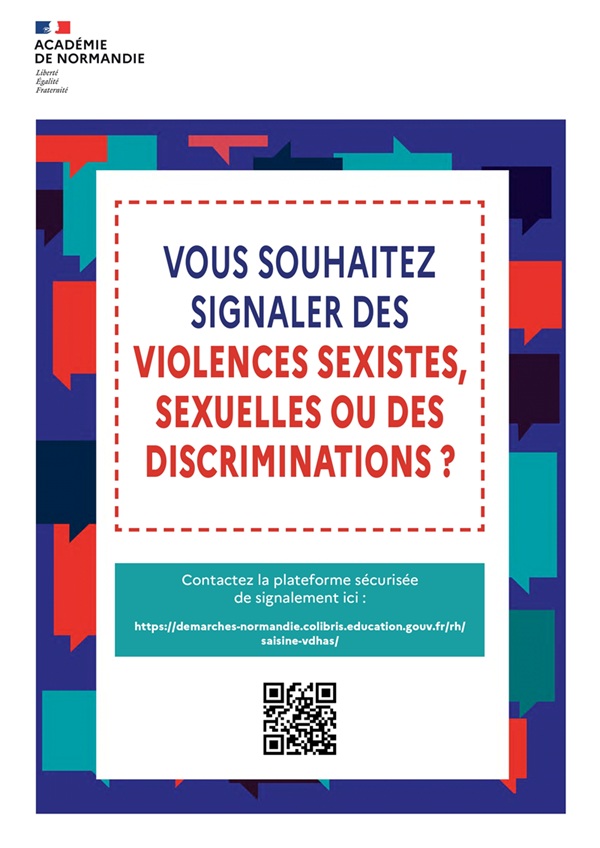 Affiche - signalement violences sexistes, sexuelles ou des discriminations