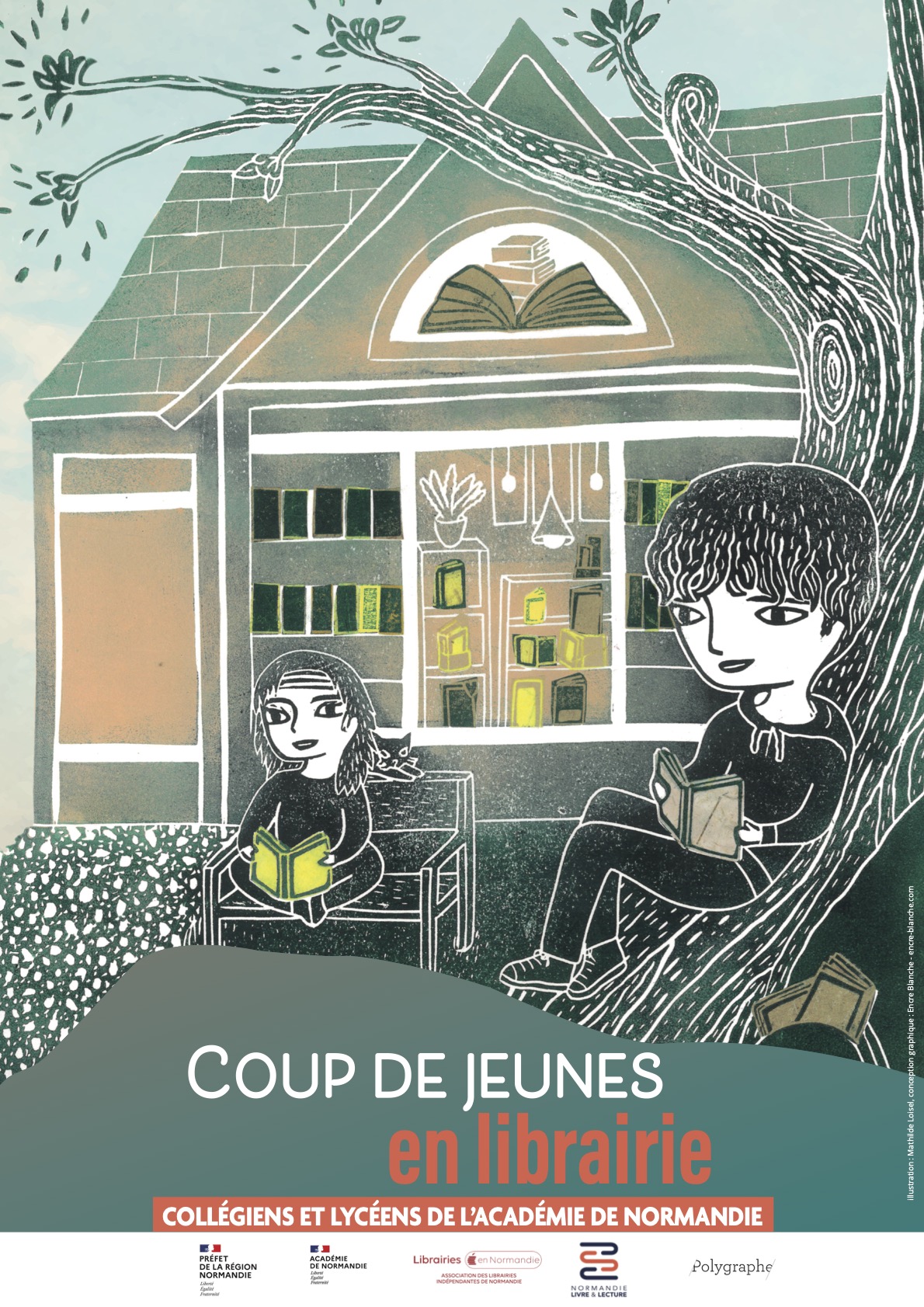 Affiche coup de jeunes en librairie 25-26