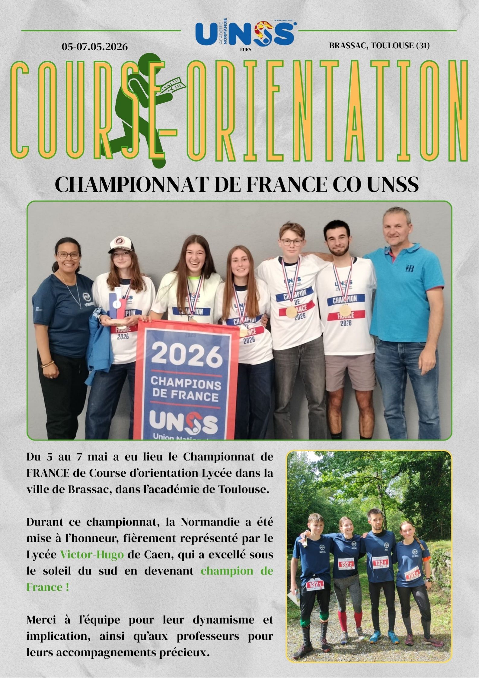 Article - Championnat de France Co UNSS 05-07.05.2026
