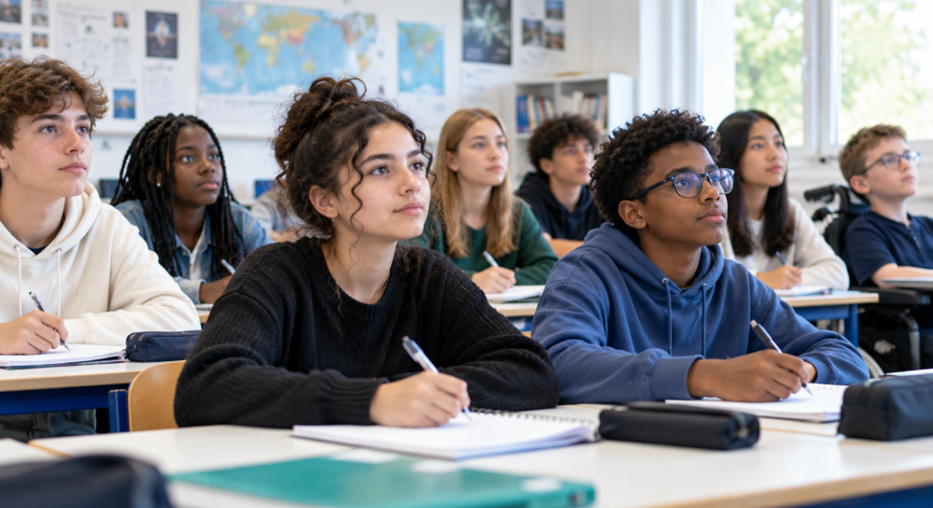 Lycéens en classe